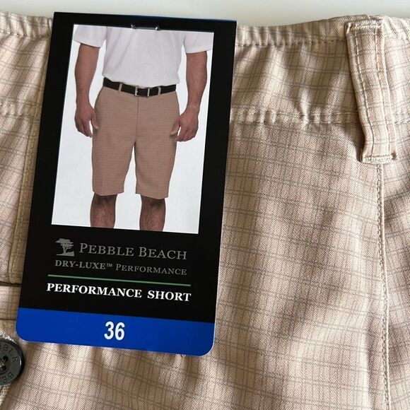 Pebble Beach Men's Dry-Luxe Performance Golf Shorts - Picture 1 of 11